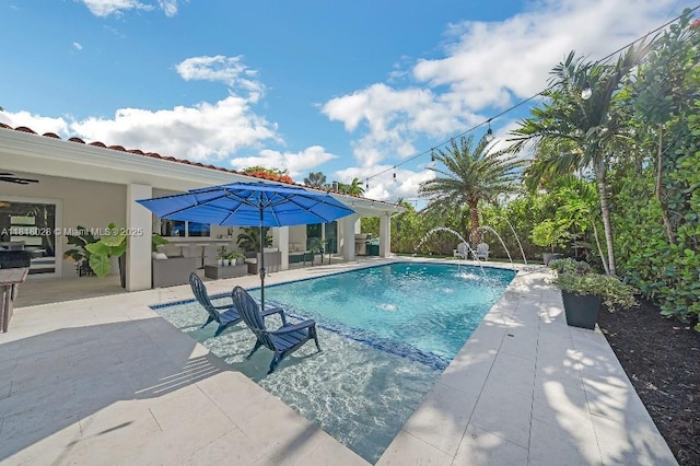 8005 SW 89th St, Miami, FL 33156 - outdoor pool featuring a patio