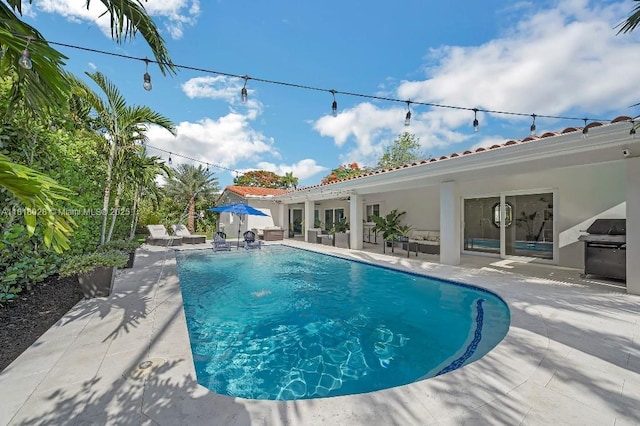 8005 SW 89th St, Miami, FL 33156 - swimming pool featuring a patio and area for grilling