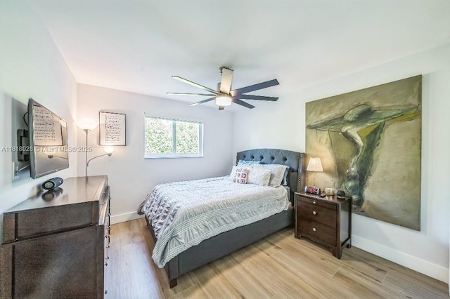 8005 SW 89th St, Miami, FL 33156 - bedroom featuring light wood-type flooring and ceiling fan
