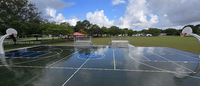 8005 SW 89th St, Miami, FL 33156 - view of basketball court featuring community basketball court and a gazebo