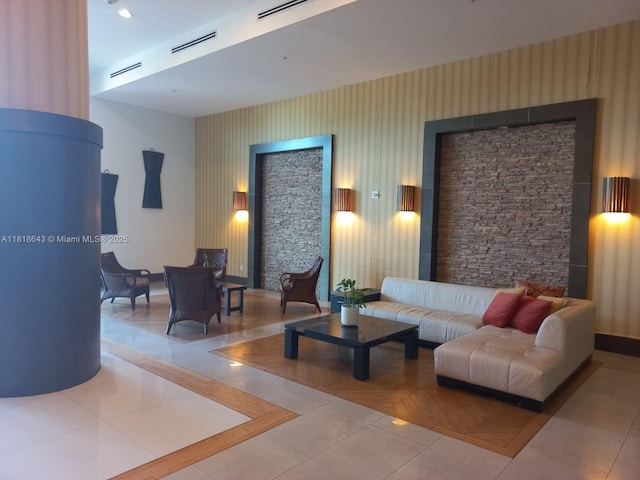 4242 NW 2nd St Unit 1202, Miami, FL 33126 - community lobby with wallpapered walls