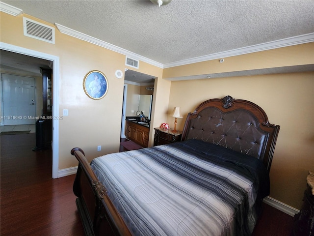 4242 NW 2nd St Unit 1202, Miami, FL 33126 - bedroom featuring wood finished floors, baseboards, ornamental molding, and a textured ceiling