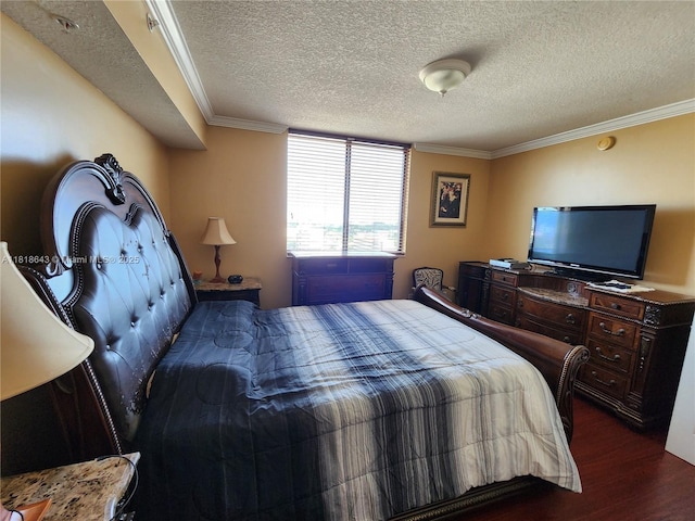 4242 NW 2nd St Unit 1202, Miami, FL 33126 - bedroom with a textured ceiling, wood finished floors, and ornamental molding