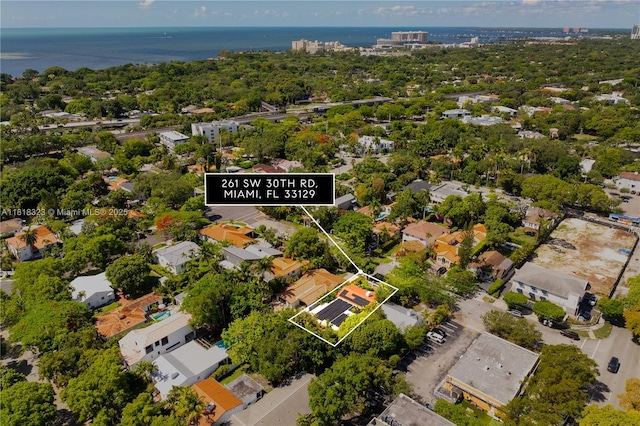 261 SW 30th Rd, Miami, FL 33129 - aerial view of residential area featuring property boundaries highlighted