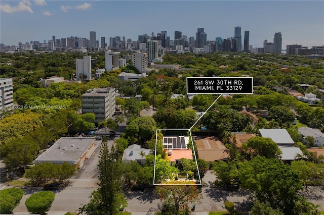 261 SW 30th Rd, Miami, FL 33129 - view of property location featuring skyline and property parcel outlined