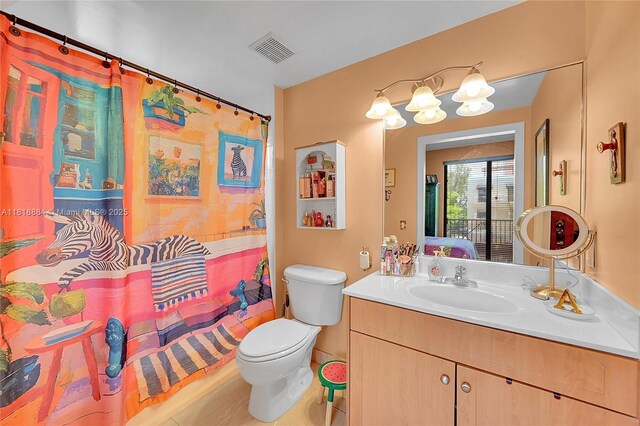 8440 SW 8th St Unit 306A, Miami, FL 33144 - full bathroom with toilet, vanity, and a shower with shower curtain