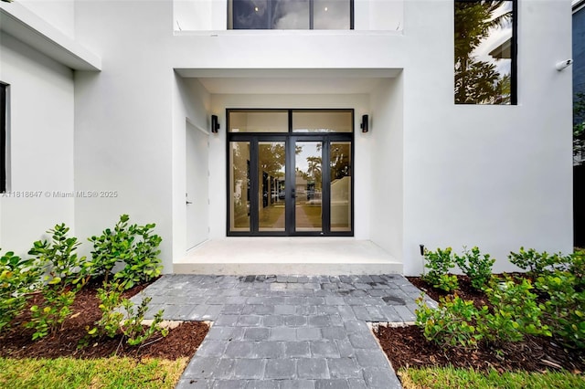 1513 SW 11th Ter, Miami, FL 33135 - entrance to property featuring stucco siding and french doors