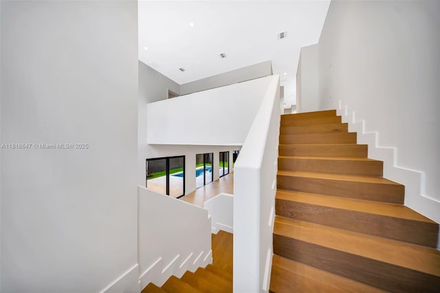 1513 SW 11th Ter, Miami, FL 33135 - stairway featuring wood finished floors