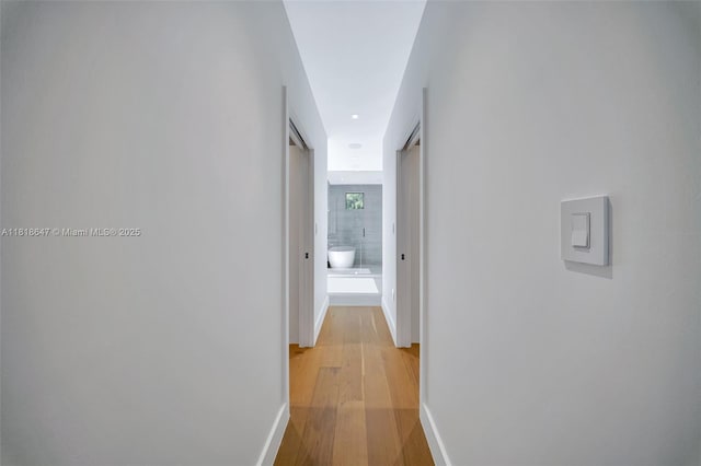 1513 SW 11th Ter, Miami, FL 33135 - corridor with light wood-type flooring and baseboards