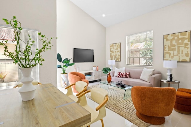 12633 NW 12th Ct, Sunrise, FL 33323 - living area featuring high vaulted ceiling