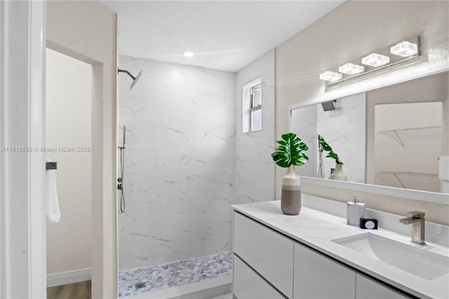 12633 NW 12th Ct, Sunrise, FL 33323 - full bathroom with vanity and a marble finish shower