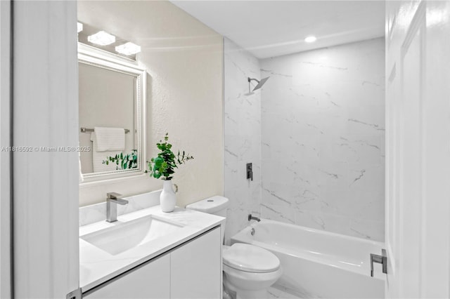 12633 NW 12th Ct, Sunrise, FL 33323 - bathroom featuring vanity, toilet, and shower / washtub combination