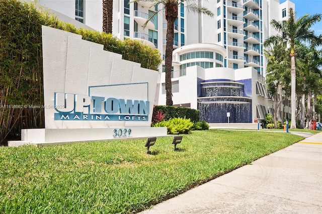3029 NE 188th St Unit 821, Aventura, FL 33180 - community / neighborhood sign featuring a lawn