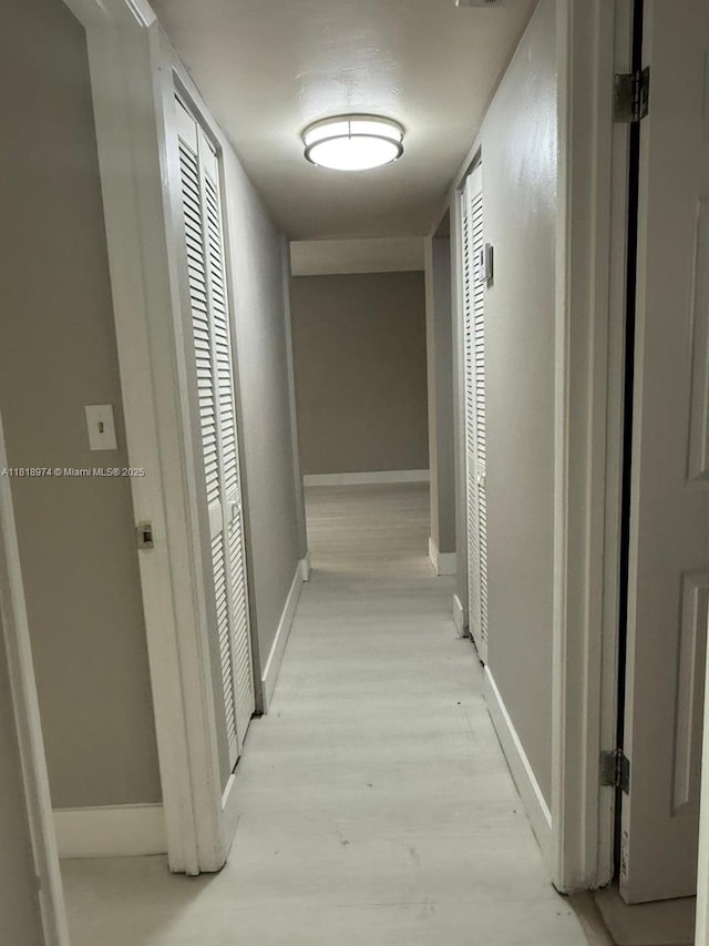 870 NW 87th Ave Unit 310, Miami, FL 33172 - hallway with light wood-style floors and baseboards