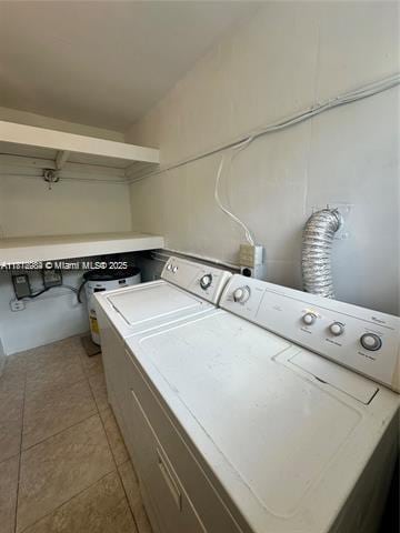280 NE 169th St, North Miami Beach, FL 33162 - laundry room featuring separate washer and dryer and light tile patterned flooring