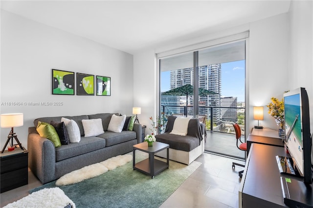 68 SE 6th St Unit 1704, Miami, FL 33131 - living area featuring floor to ceiling windows