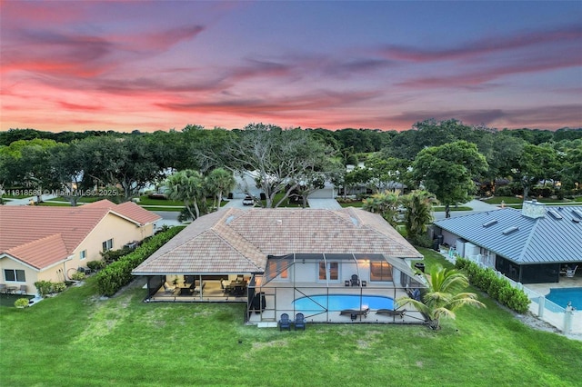 18366 Lake Bend Dr, Jupiter, FL 33458 - view of subject property with a pool