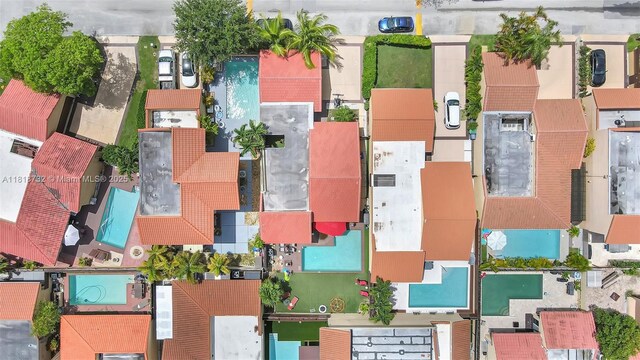 1057 NE 202nd Ln, Miami, FL 33179 - bird's eye view of a pool area