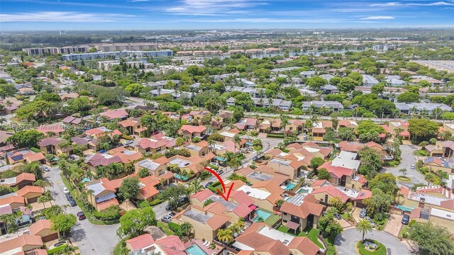 1057 NE 202nd Ln, Miami, FL 33179 - aerial overview of property's location with nearby suburban area