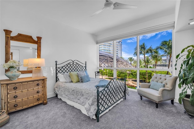 400 Alton Rd Unit 407, Miami Beach, FL 33139 - bedroom with carpet floors and a ceiling fan