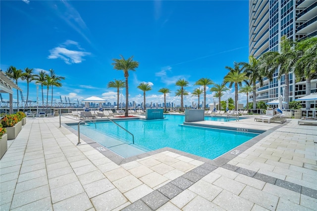 400 Alton Rd Unit 407, Miami Beach, FL 33139 - community pool featuring a patio area