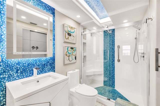 3015 N Ocean Blvd Unit 17A, Fort Lauderdale, FL 33308 - full bathroom featuring a shower stall and vanity