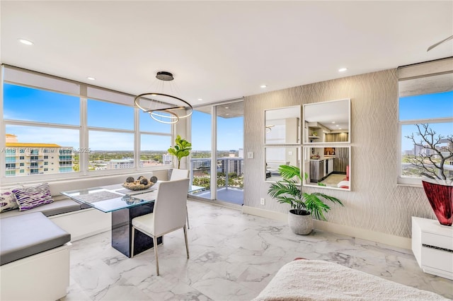 3015 N Ocean Blvd Unit 17A, Fort Lauderdale, FL 33308 - sunroom with plenty of natural light and a view of city