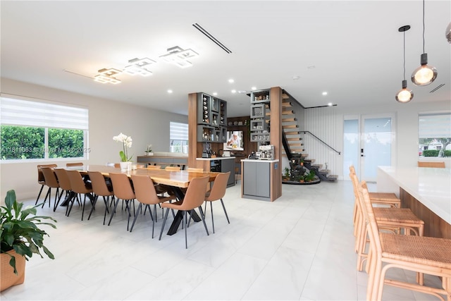 1828 Aspen Ln, Weston, FL 33327 - dining area with plenty of natural light and stairway