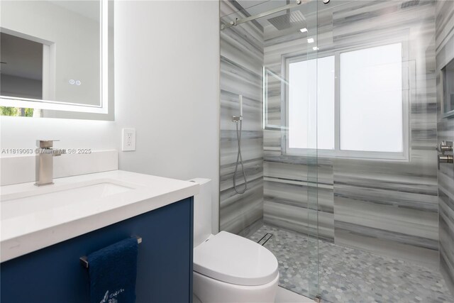 1828 Aspen Ln, Weston, FL 33327 - bathroom with vanity, a shower stall, and plenty of natural light