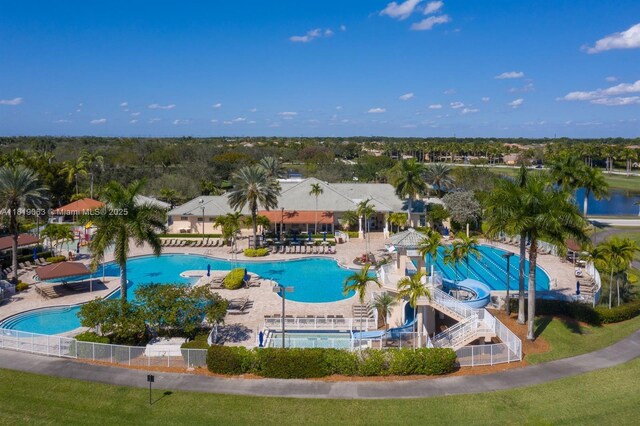 1828 Aspen Ln, Weston, FL 33327 - aerial view of a pool