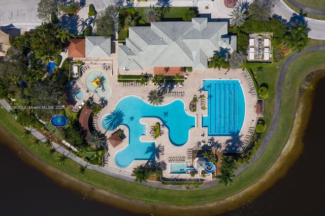1828 Aspen Ln, Weston, FL 33327 - aerial view of a pool area