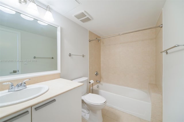 16699 Collins Ave Unit 2107, Sunny Isles Beach, FL 33160 - bathroom featuring vanity, shower / washtub combination, and tile patterned floors