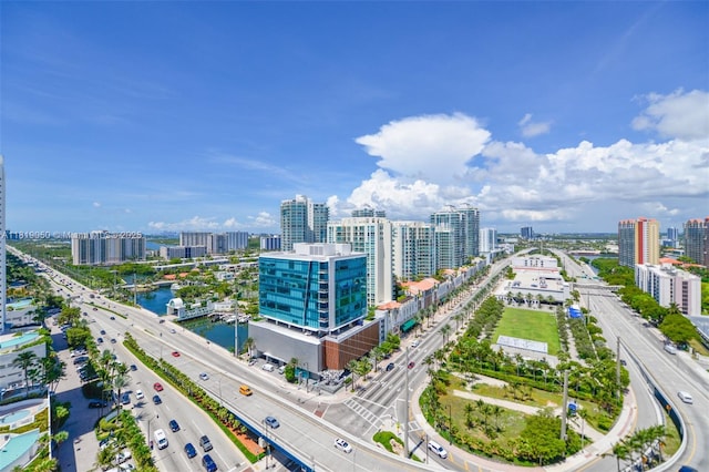 16699 Collins Ave Unit 2107, Sunny Isles Beach, FL 33160 - view of urban area featuring a main thoroughfare and a nearby body of water