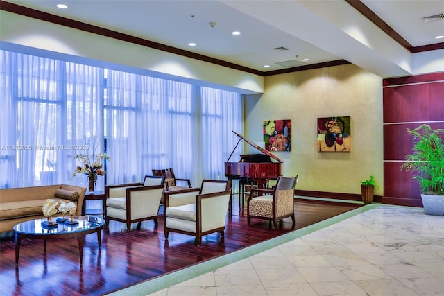 16699 Collins Ave Unit 2107, Sunny Isles Beach, FL 33160 - lobby featuring crown molding and recessed lighting