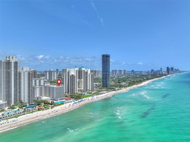 19201 Collins Ave Unit 326, Sunny Isles Beach, FL 33160 - bird's eye view of expansive beach and city skyline