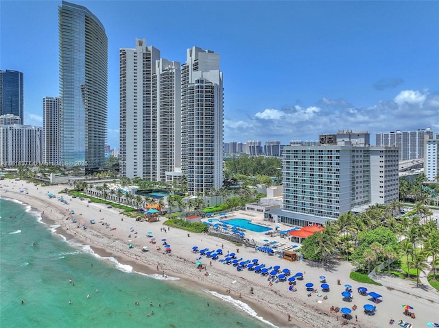 19201 Collins Ave Unit 326, Sunny Isles Beach, FL 33160 - drone / aerial view of skyline and extended coastline