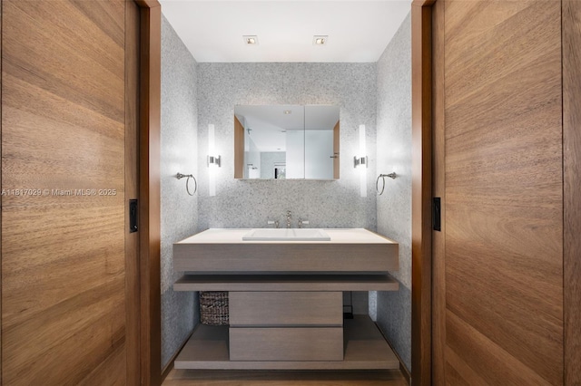 bathroom featuring vanity