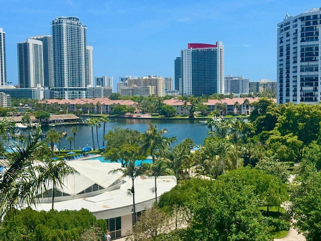 600 Three Islands Blvd Unit 620, Hallandale Beach, FL 33009 - water view featuring skyline