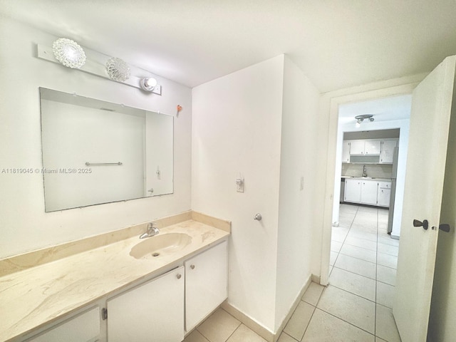 600 Three Islands Blvd Unit 620, Hallandale Beach, FL 33009 - bathroom featuring tile patterned floors and vanity