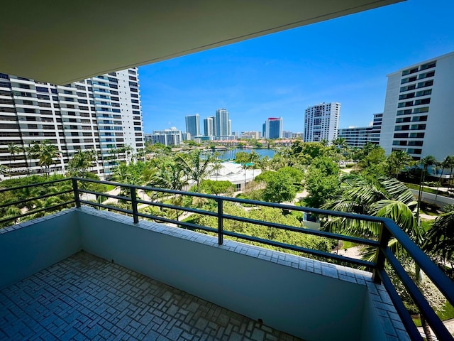 600 Three Islands Blvd Unit 620, Hallandale Beach, FL 33009 - balcony featuring a view of skyline