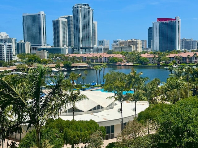 600 Three Islands Blvd Unit 620, Hallandale Beach, FL 33009 - water view with skyline