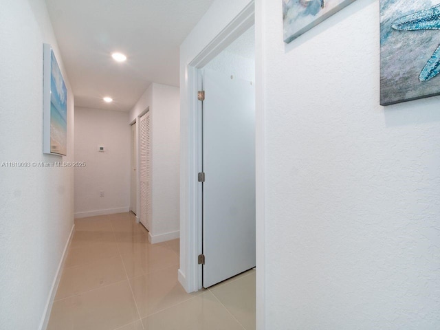 25718 SW 143rd Path, Homestead, FL 33032 - corridor featuring recessed lighting, baseboards, and light tile patterned floors