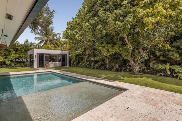 7921 SW 100th St, Miami, FL 33156 - swimming pool with a patio and a yard