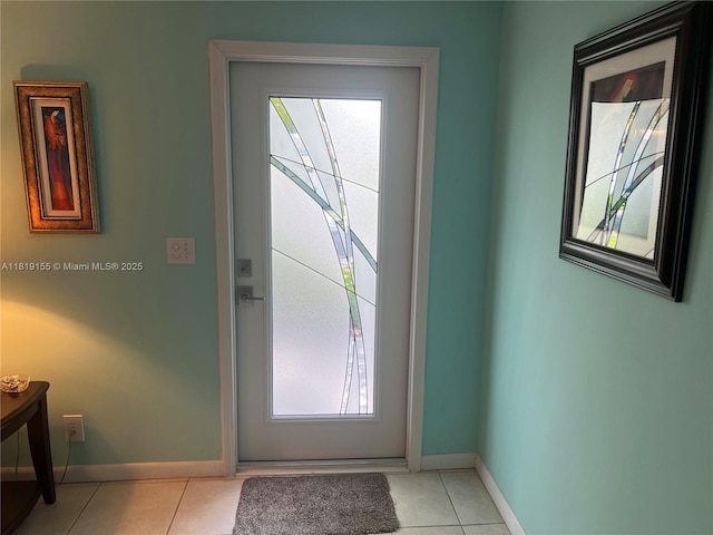 1500 NW 90th Way, Plantation, FL 33322 - entryway with baseboards and light tile patterned floors