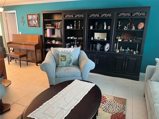 1500 NW 90th Way, Plantation, FL 33322 - living area with light tile patterned floors and ornamental molding