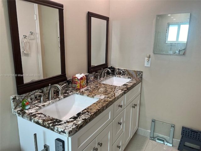 1500 NW 90th Way, Plantation, FL 33322 - bathroom with double vanity and tile patterned floors