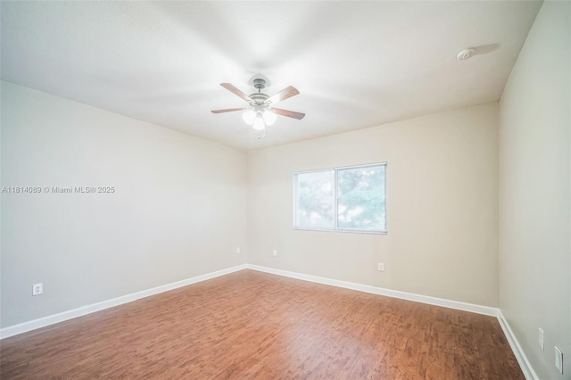 3223 SE 2nd Dr, Homestead, FL 33033 - spare room featuring wood finished floors and a ceiling fan