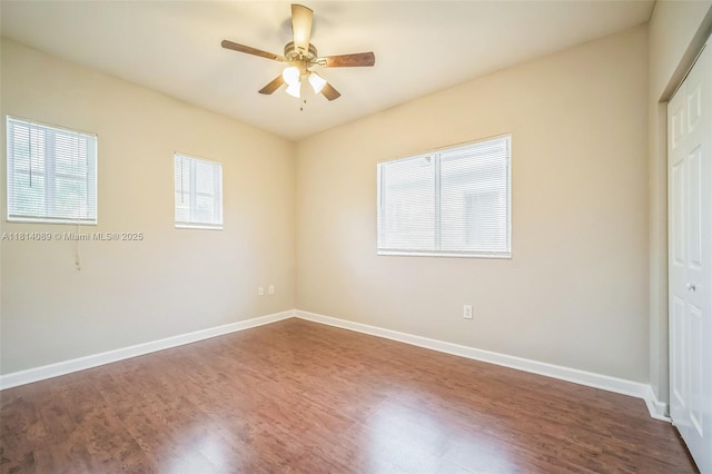 3223 SE 2nd Dr, Homestead, FL 33033 - unfurnished bedroom featuring a closet, dark wood-style floors, and ceiling fan