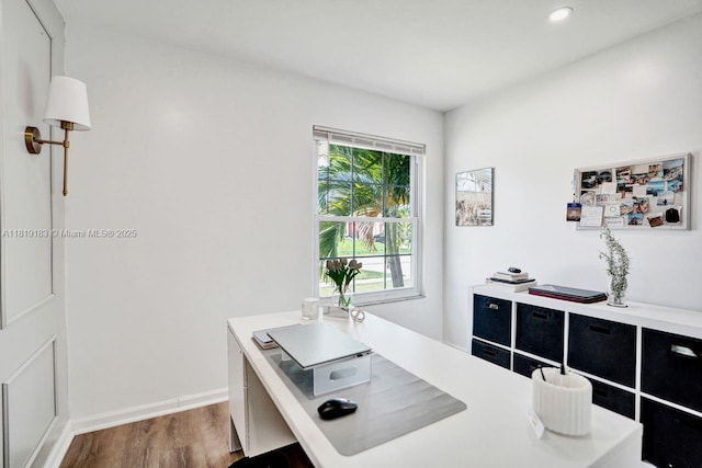 18998 Cloud Lake Cir, Boca Raton, FL 33496 - home office featuring wood finished floors and recessed lighting