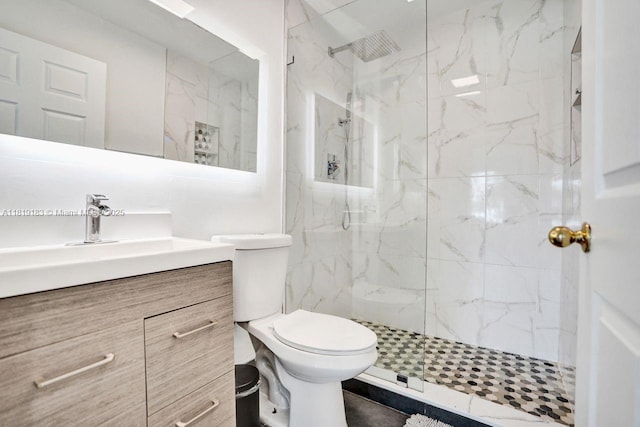 18998 Cloud Lake Cir, Boca Raton, FL 33496 - bathroom with vanity and a marble finish shower